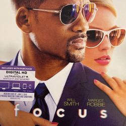 FOCUS (Blu-Ray + DVD + Digital-2015) Will Smith + Margot Robbie!