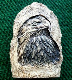 Beautiful Vintage Eagle Head Statue Incredible Detail! 6"X 4" Inches.