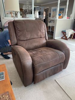 Electric brown leather chair
