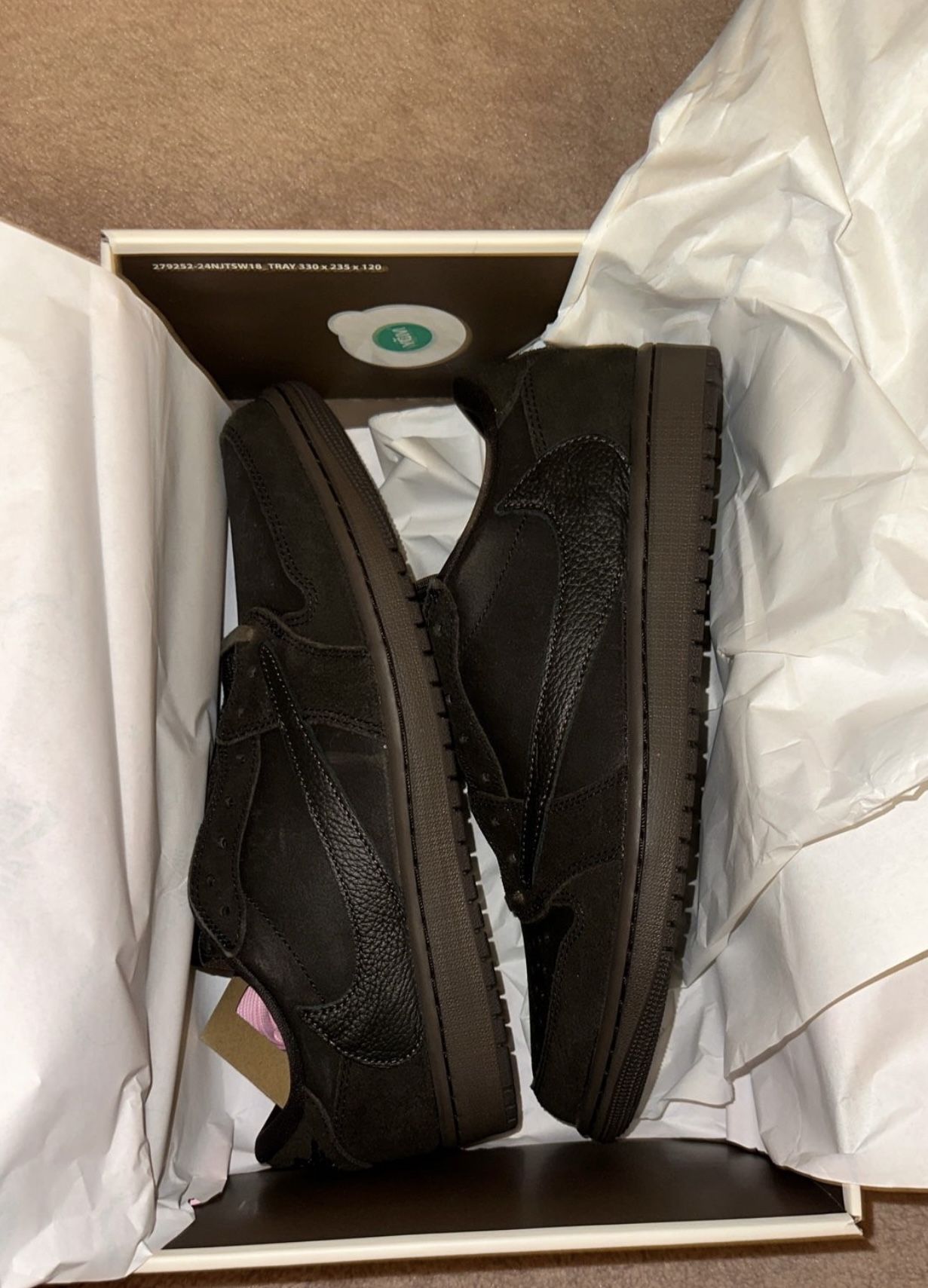 Travis Scott Velvet Brown Air Jordan 1 SIZE 11 Low OG SP Men's DM7866-202