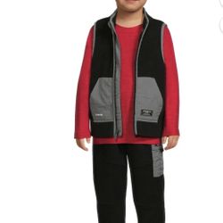 Athletic Works Toddler Boy’s Fleece Vest, Long Sleeve Top, and Pants, 3-Piece Set, Sizes 12M-5T  