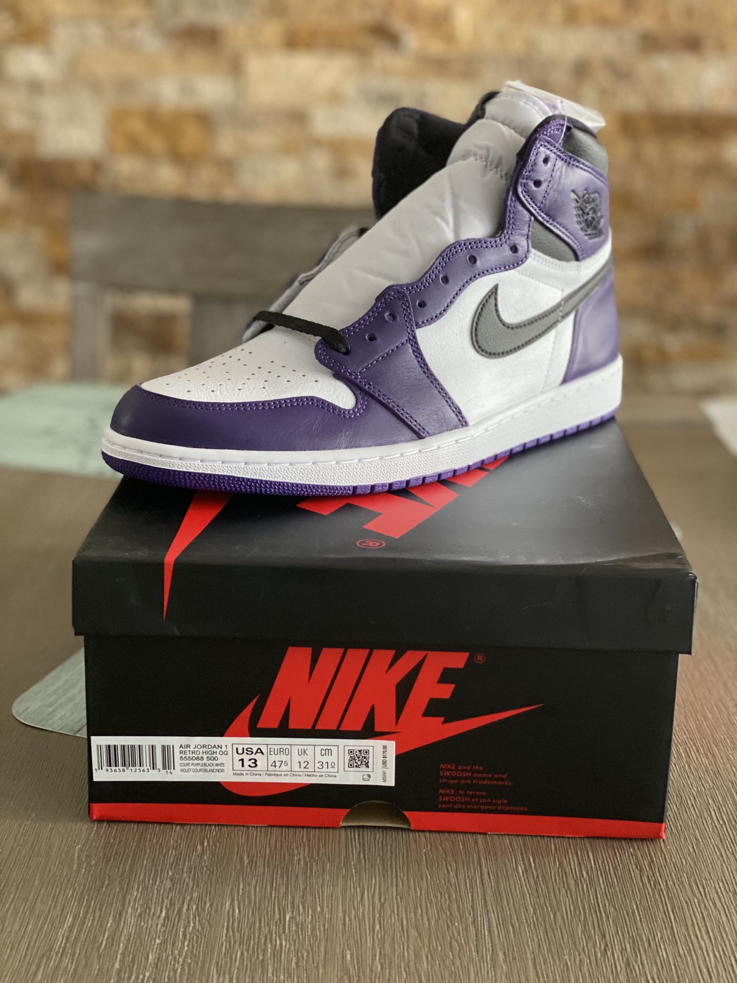 Air Jordan’s 1 retro high court purple