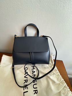 Mansur Gavriel Mini Lady Bag Navy Leather