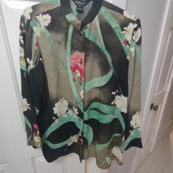 Citron Blouse PL Pretty Flowers like New