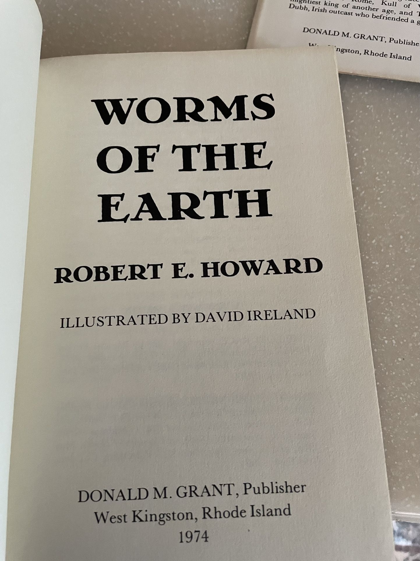 Worms of the Earth Robert E Howard 1974 1st Ed. Hardcover w/ DJ 