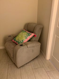 Recliner with light up cup holders.