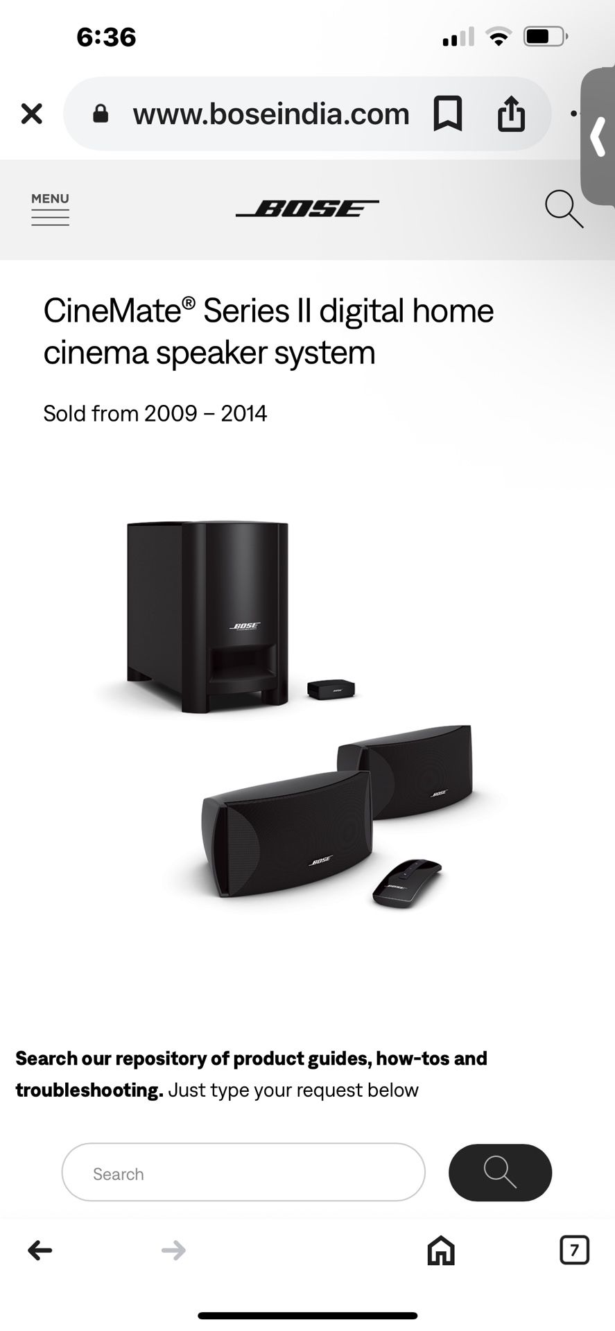 Bose cinema speakers system