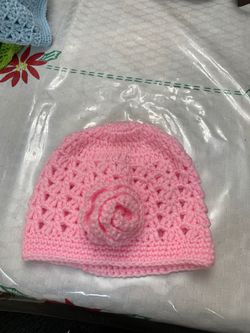 Pink hand made hat