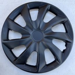 17” Matte Black Hubcaps Wheel Rim Covers For Nissan, Ford, Chrisler Pontiac 4pcs
