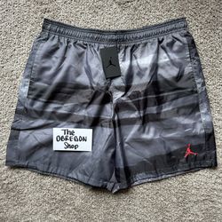 NIKE AIR JORDAN JUMPMAN LEGACY AJ11 PRINTED SHORTS MENS SIZE 2XL XXL GRAY BLACK NEW