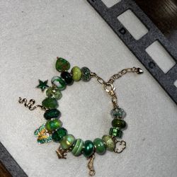 Green Goddess Charm bracelet