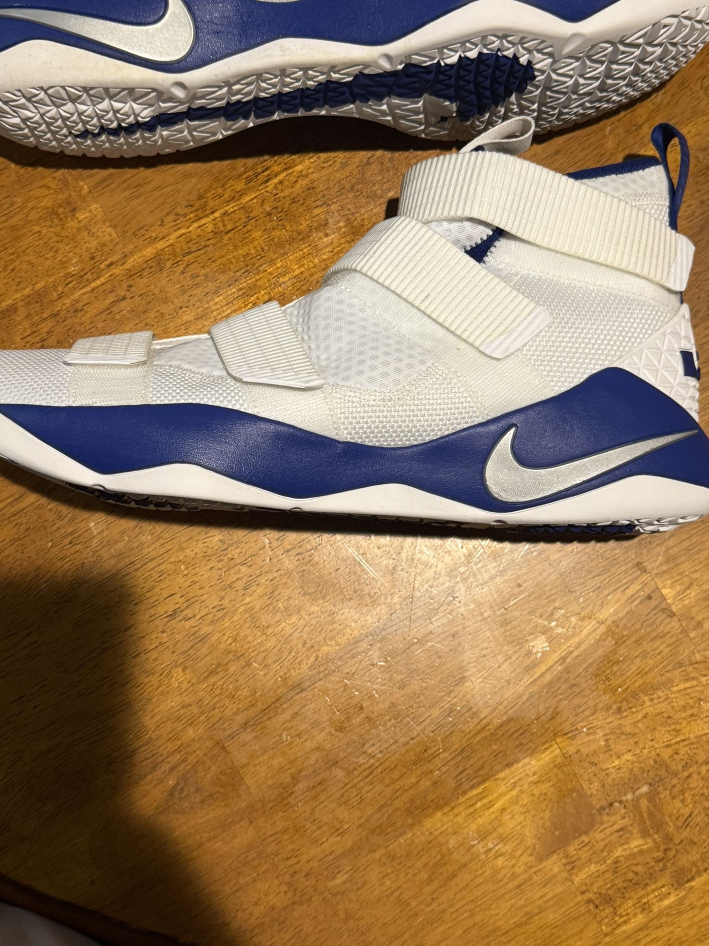 Size 17 - Nike LeBron Soldier 11 TB White Duke Blue - 943155-108 Size 16.5