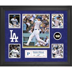 Shohei Ohtani Los Angeles Dodgers Fanatics Authentic Framed 5-Photo Collage with a Piece of Game-Used Ball