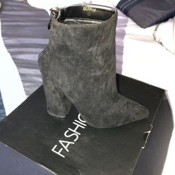 Black Suede Booties