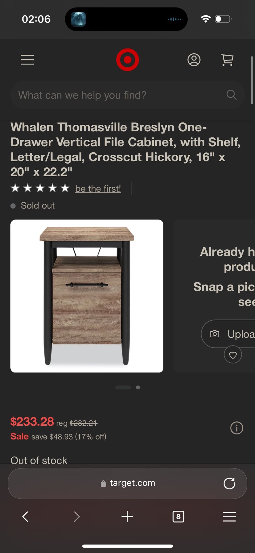 Single Drawer File Cabinet
