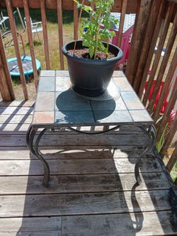 Granite iron square table