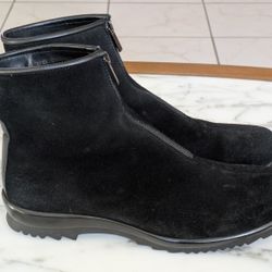 La Canadienne Black Suede Waterproof Ankle Women Boots Size 9 M