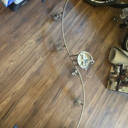 Modern 5-Light Curved Track Lighting Fixture – Brushed Nickel