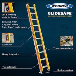 Werner Glidesafe 28-ft Fiberglass 300 lbs.