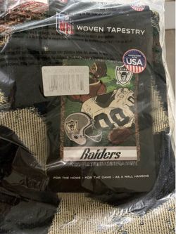 NFL raiders woven tapestry . $25