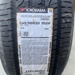 Set Of 4 Tires yokohama geolandar 245/50R20 New Never Used Ablo  Espanol I Also Do work On Cars See All Notes For Detail Or Ask @ 