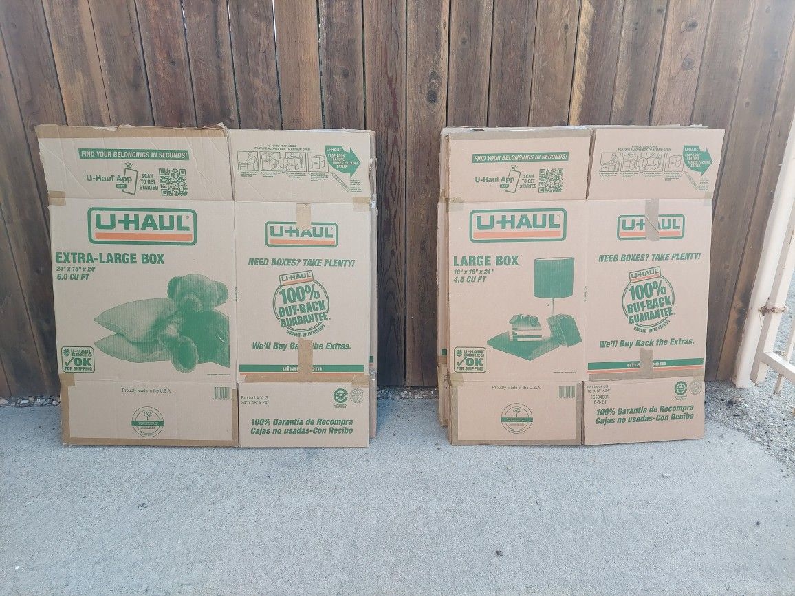 15 MOVING  BOXES USED LIKE NEW.