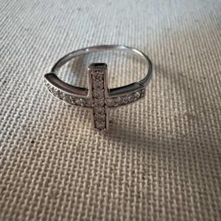 Sterling Silver 925 Cross Ring