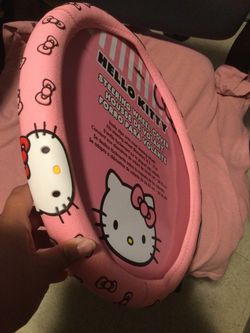 Pink rubber grip hello Kitty cover new