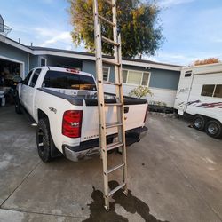 Sixteen foot aluminum extension ladder