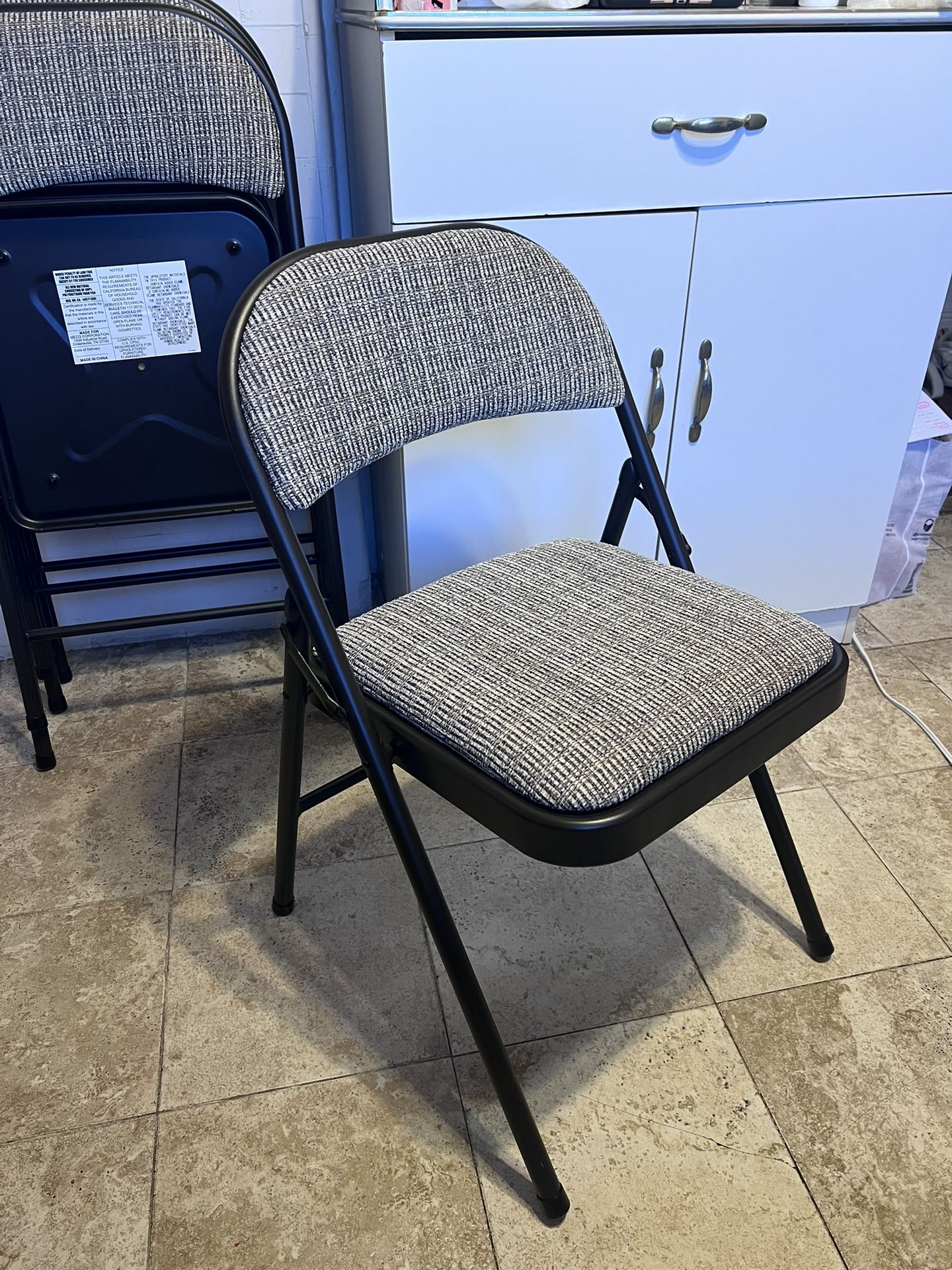 MECO Padded Folding Chair Set (4)