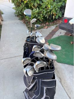 Golf Clubs with bags right handed