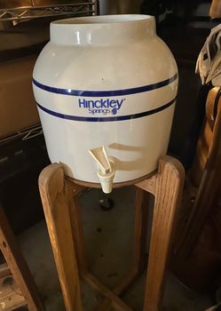 Hinckley Springs Water Dispenser With Wooden Base