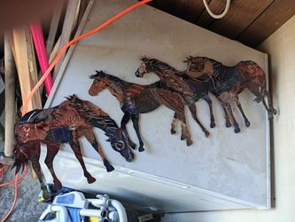 Metal Wall Art - Horses