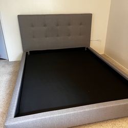 Grey Queen Bed Frame 
