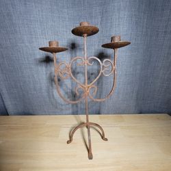 Wrought Iron Heart Candle Holder 