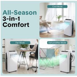 12,000 BTU Portable AC – SereneLife – Like New – Complete Kit, Ready to Use