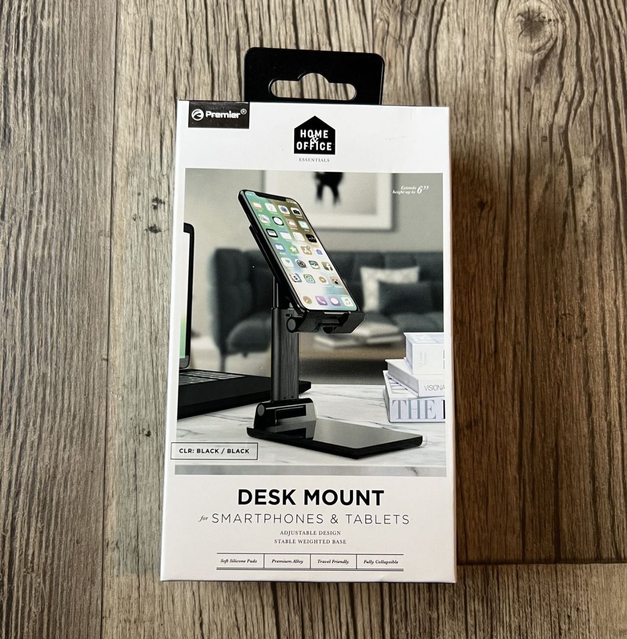 Smartphone Stand Tablet Desk Mount Holder BLACK 
