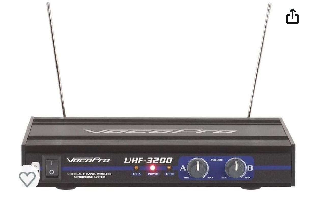 VOCOPro UHF 3205 9UHF Dual Channel Rechargeable Wireless Microphone System Home audio & Stereos