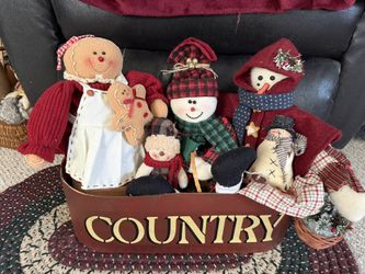 Gingerbread Lady and Snowmen Country Decor 