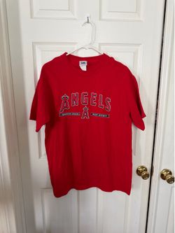 Vintage Anaheim Angels T Shirt Mens M Red Lee Sport Y2K