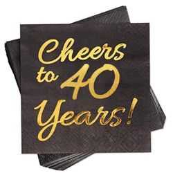 40th Birthday Lot Gold & Black