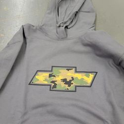 Chevy   Camouflage bow tie,  port and company extra large charcoal hood