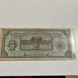 1914 // $ 5 Pesos Revolucionarios