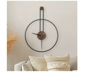Cuspin 30 Inch Large Wall Clock, Modern Black Metal Clocks For Living Room