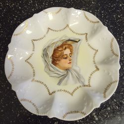 Rare Gibson Lady Cake Plate