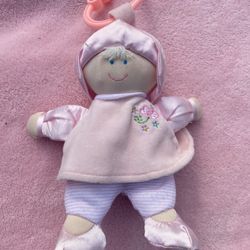 Kids Preferred My First Doll Lovey Pink Soft Pink Plush Crib Stroller Toy 