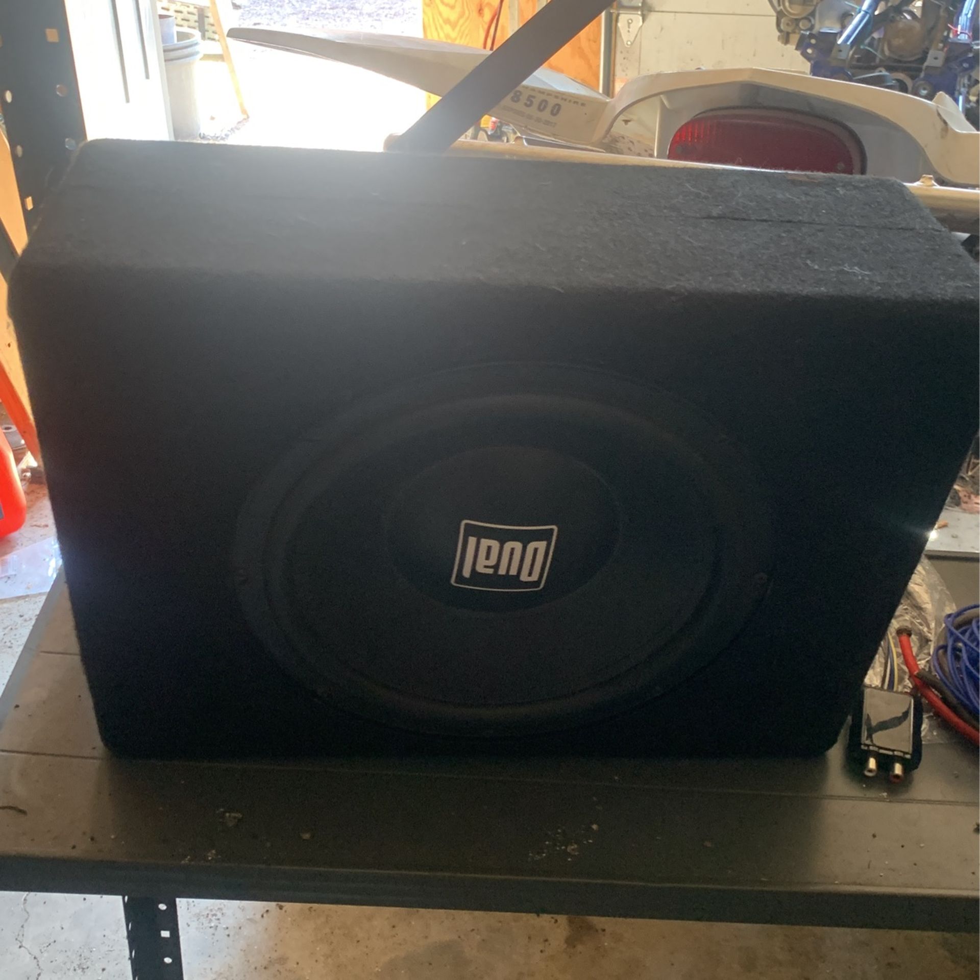 Dual Subwoofer With Built In Amp Almost New