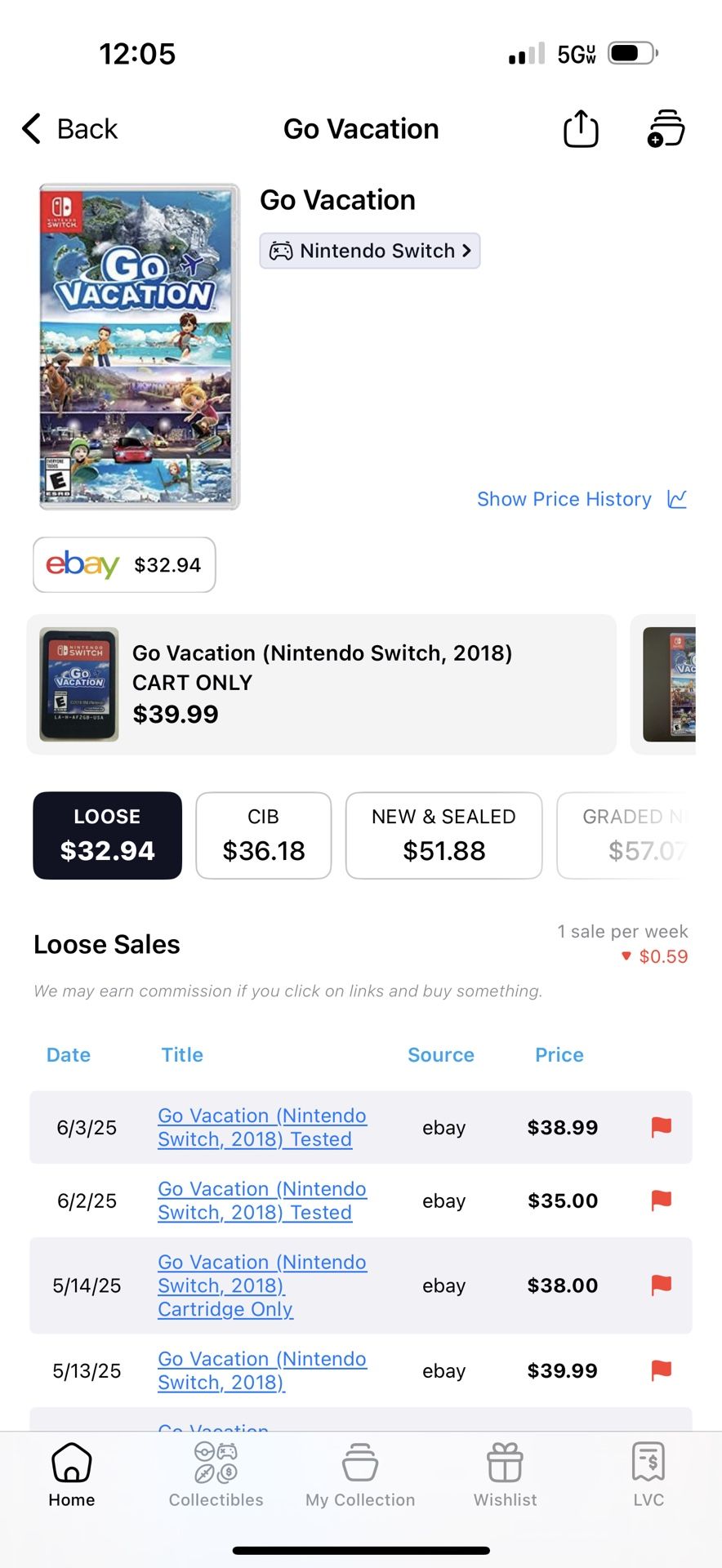 Go Vacation Nintendo Switch “ Sealed”