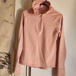 Nike Pink Shirts With Hoodie Medium