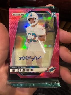 PRIZM Malik Washington Rookie Auto Pink